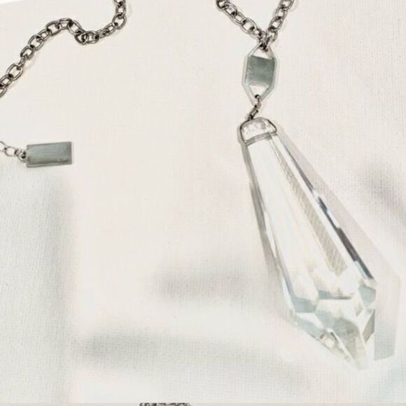 New!! Prabal Gurung gorgeous prism pendant on silver chain! - Picture 8 of 8